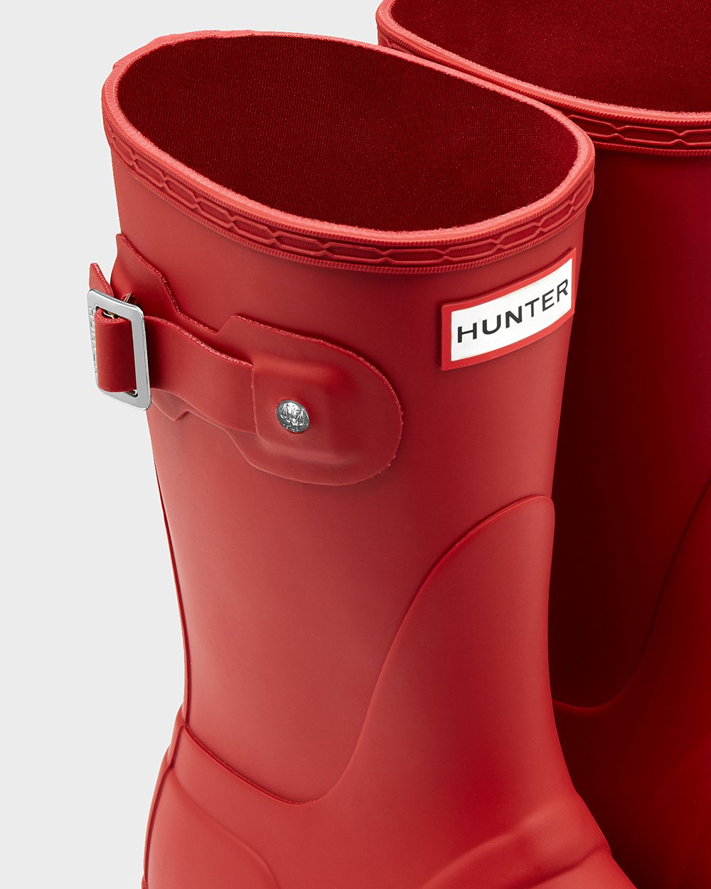 Galochas Curtas Hunter Feminina Vermelhas - Original - 32MKQBRHF